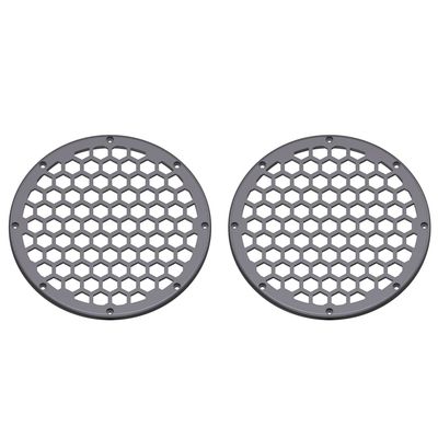 Advanblack x XBS Color Matched 2PCS Covers HEX 8'' Speaker Grills Fit for Harley Touring Saddlebag Lids Tour Trunk Pack Lid with 8 inch Speakers (Smoke Gray)