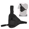 600D Oxford Cloth Walkie Talkie Chest Bag, 10.2x6.69inches Portable Hand Station Vest Chest Bag Pouch with Adjustable Strap Black view 4