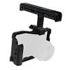 BGNing Aluminum Camera Cage Compatible with Fujifilm X-E4 Form-Fitting Border Frame w/Cold Shoe Arri Mount Handgrip Wristband Light Monitor Holder (Combo D) view 1