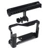 BGNing Aluminum Camera Cage Compatible with Fujifilm X-E4 Form-Fitting Border Frame w/Cold Shoe Arri Mount Handgrip Wristband Light Monitor Holder (Combo D) view 4