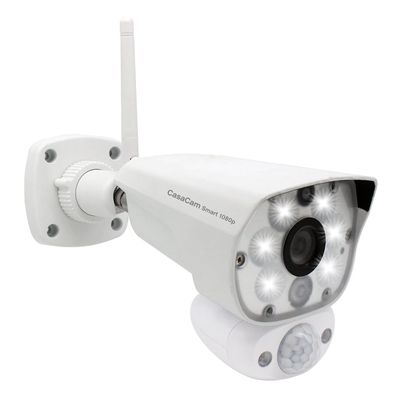 CasaCam Wireless Outdoor Security Camera with Floodlight | 1080p WiFi Camera | No Monthly Fee Reuqired | 24/7 Recording, Two-Way Audio, Deterrent Siren, Weatherproof, WL100