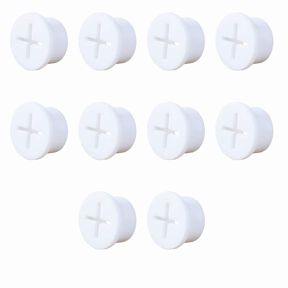 10-Pack Cable Cord Grommet 3/4 Inch Flexible Silicone Cable Cover for Desk and Other Furnitures Wire Hole Cover Wire Cable Management (White)