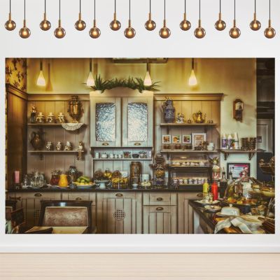 Yeele 10x8ft Kitchen Backdrop Modern Theme Luxury Home Kitchen Vinyl Photography Background Vintage Movie Photoshoot Props Cooking Dining Scene Decoration Wallpaper