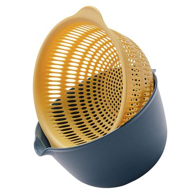 Double-layer Sink Drain Basket Mesh Vegetable Washing Strainer Bowl Kitchen Gadget Strainer Random