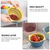 Double-layer Sink Drain Basket Mesh Vegetable Washing Strainer Bowl Kitchen Gadget Strainer Random view 4