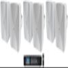 Rockville RCS180-6 Bundle: 180-Watt 6-Zone 70V Bluetooth Commercial/Restaurant Amplifier, (3) Pairs WET-6525W 6.5-in 70V White Indoor/Outdoor Wall Speakers, 4-Items view 1