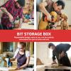 1pc Drill Storage Box Socket Screwdriver Socket Tray Classified Rope Line Drill Bits Storage Case Multiple Rotating Tray Storage Tray Tool Holder Jade Carving To Rotate view 4