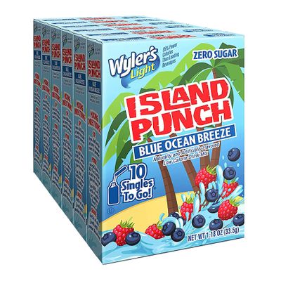 Wyler's Light Island Punch, 10 CT (Pack of 6) (Blue Ocean Breeze)