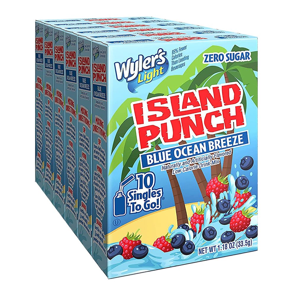Wyler's Light Island Punch, 10 CT (Pack of 6) (Blue Ocean Breeze)