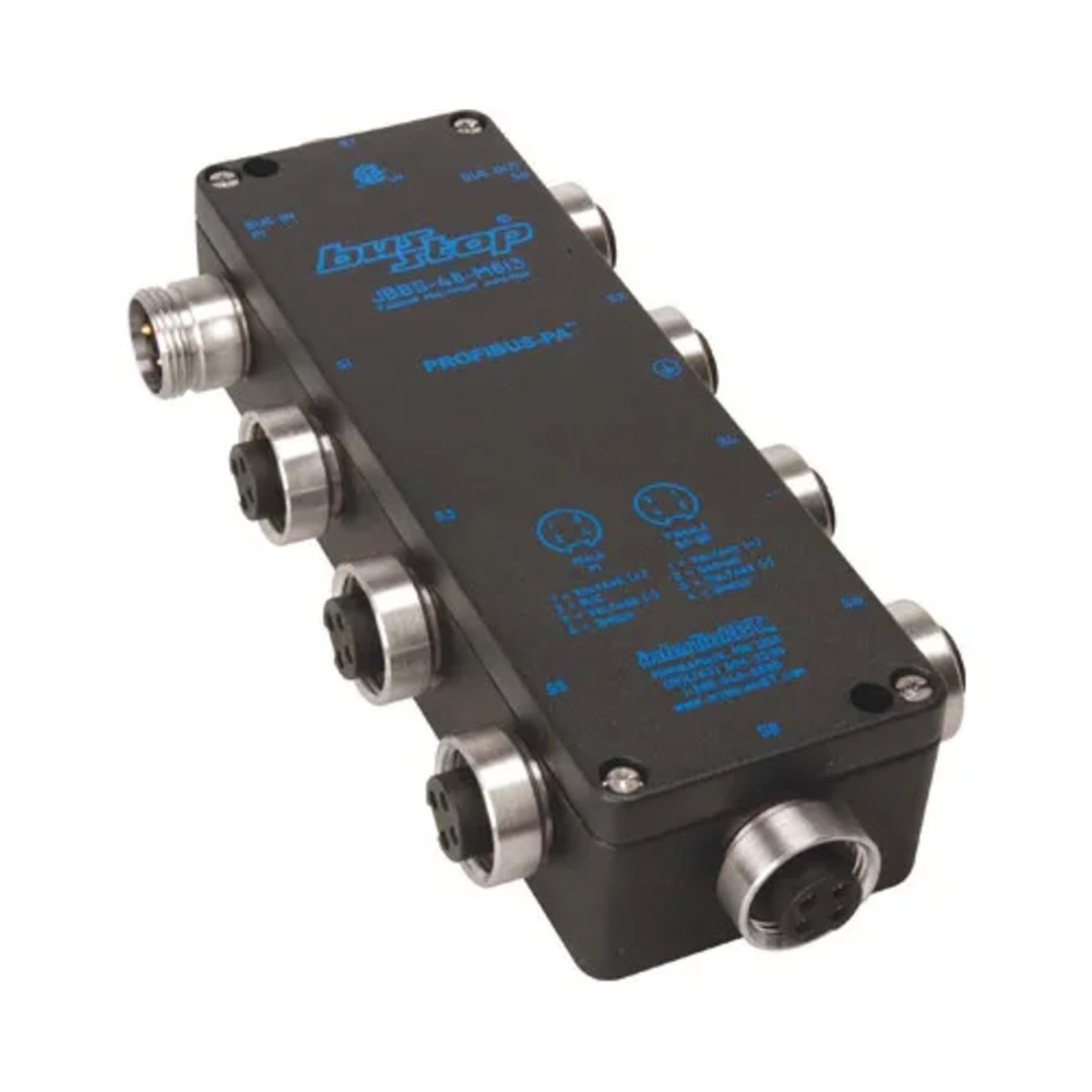 JBBS-48-M813, Junction Box; 8-Ports (Drop) + Bus in + Bus Out, P1 7/8" M 4p to S0-S8 7/8" F 4P, U0215-483