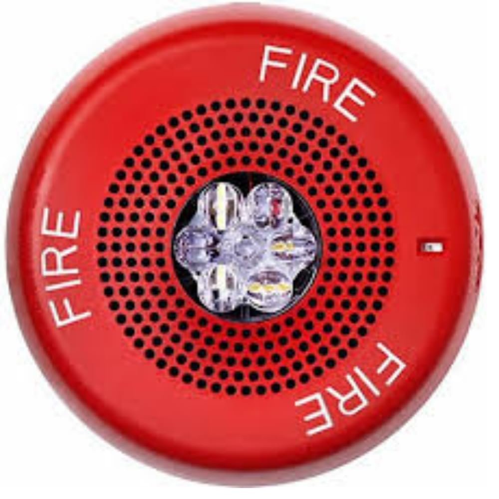 WHEELOCK ELSPSTRC - High Fidelity Speaker Strobe, Red, Ceiling