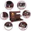 Personalized Idea For Dad - Customized Wood Phone Docking Station - Nine Styles - For Birthday Father's Dad Christmas - Nightstand with Phone Holder, Key Holder, Wallet Stand and Watch Organizer view 2