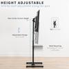 VIVO TV Floor Stand for 13 to 50 inch Flat Panel LED LCD Plasma Screens, Portable Display Height Adjustable Mount with Storage Shelf, 50 inch Tall, Black, STAND-TV07-S view 3