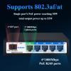 Goalake Easy Smart Managed PoE Switch 5 Port Gigabit and SFP Slot, with 4 Gigabit Port PoE+@52W, Fanless&Metal Design, Plug & Play, VLAN Mode, Overload Protection view 2