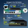 5-Port Ethernet PoE Switch (4 PoE Ports, 1 Uplink) with Extend Function, Easy Smart Managed Ethernet Switch, Plug & Play, Fanless Metal Design, VLAN, Qos,Desktop/Wall Mount view 2