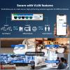 5-Port Ethernet PoE Switch (4 PoE Ports, 1 Uplink) with Extend Function, Easy Smart Managed Ethernet Switch, Plug & Play, Fanless Metal Design, VLAN, Qos,Desktop/Wall Mount view 3