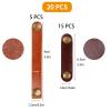 20 Pack Leather Cable Straps Cord Organizers Leather Cable Ties Cord Snap On Cable Holders Keepers For Travel, USB Charging Cable Management Winder Earphone Wrap, Gifts for Women Men view 2