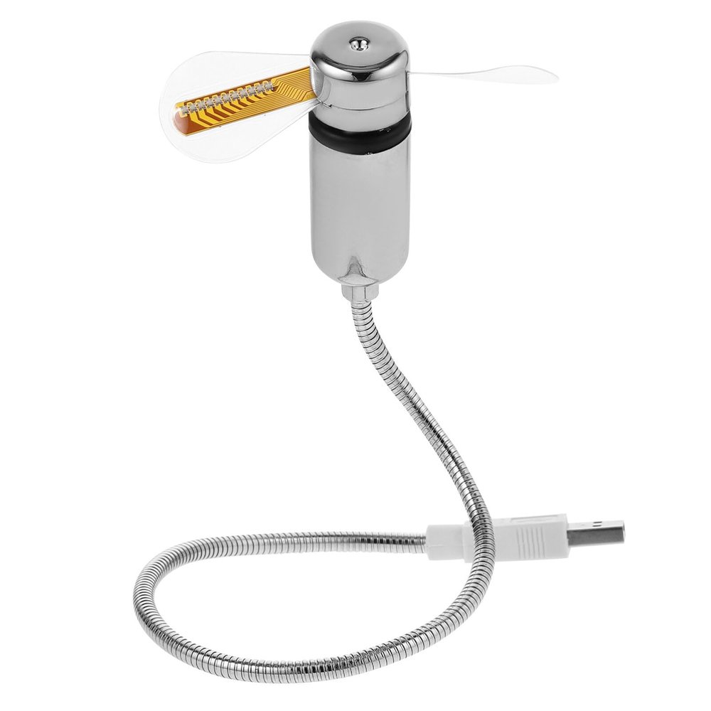 Portable USB LED Programmable Cooling Fan Flexible Desk Fan Flashing Words Laptop Notebook Desktop