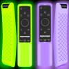 2 PackCase Glow in The Dark Compatible with Samsung Smart TV Remote Controller BN59 Series, Silicone Cover Protector Shockproof Anti-Slip Skin Sleeve (Glow Purple and Green) view 1
