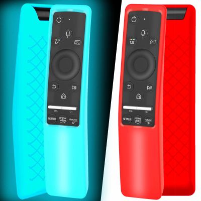 2 Pack Remote Case Glow in The Dark Compatible with Samsung Smart TV Remote Controller BN59 Series, Silicone Cover Protector Shockproof Anti-Slip Remote Skin Sleeve