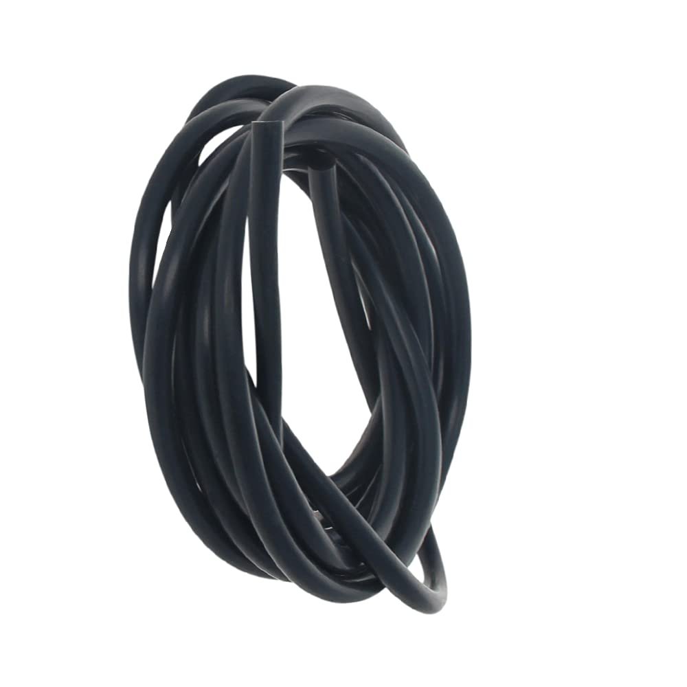 Aicosineg Soft Silicone Bending Insert for Water Cooling Shaping Rigid Tubing VMQ Durable Round Bar 5mm Length 1m Black 2Pcs