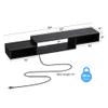FABATO 59" Floating TV Stand with Power Outlet Wall Mounted Media Console Cabinet Shelf Under TV for Cable Box Audio Video Black view 3