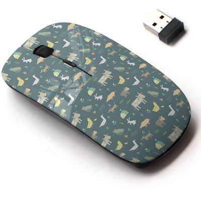 2.4G Wireless Mouse with Cute Pattern Design for All Laptops and Desktops with Nano Receiver - Cute Farm Animals