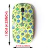 2.4G Wireless Mouse with Cute Pattern Design for All Laptops and Desktops with Nano Receiver - Cute Floral Yellow view 2