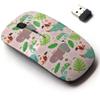 2.4G Wireless Mouse with Cute Pattern Design for All Laptops and Desktops with Nano Receiver - Cute Jungle Animals view 1
