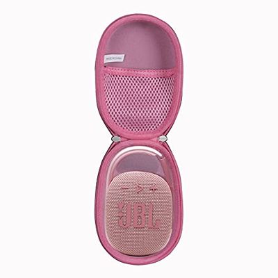 Anleo Hard Travel Case for JBL Clip 5 / Clip 4 - Portable Mini Bluetooth Speaker (Pink)