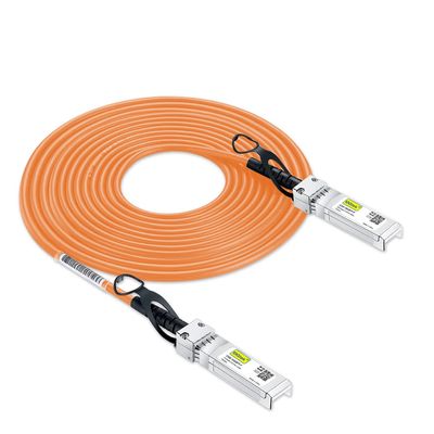 10Gtek [Orange Colored 10G SFP+ DAC Cable - Twinax SFP Cable for Cisco SFP-H10GB-CU5M, Ubiquiti UniFi, D-Link, Supermicro, Netgear, Mikrotik, Fortinet, 5-Meter(16.4ft)