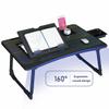 HGTRH Over Bed Tray Table for Eating and Laptops, Laptop Bed Desk Portable Foldable Laptop Tray Table Multi-Function Table with Storage Drawer for Eating Working Writing Movie view 2