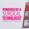 Custom Brother - Powered by A Surgical Technologist Pink Color Car Laptop Wall Bumper Decal Sticker, DesP2 view 1