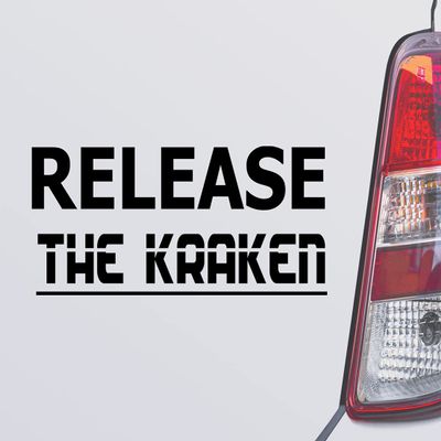 Custom Brother - Release The Kraken Black Color Car Laptop Wall Bumper Decal Sticker, DesX81