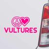 Custom Brother - Peace Love Vultures Pink Color Car Laptop Wall Bumper Decal Sticker, DesF55 view 1