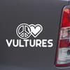 Custom Brother - Peace Love Vultures White Color Car Laptop Wall Bumper Decal Sticker, DesF54 view 1