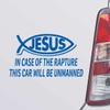 Custom Brother - in CASE of The Rapture This CAR Will BE UNMANNED Christian Jesus Fish Blue Color Car Laptop Wall Bumper Decal Sticker, DesW74 view 1