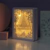 SIWEME 3D Paper Carving Lamp LED Night Light Creative Desk Lamp Frame Table Lamp Decorative Mood Light Gift Ideas for Girls Wife (Witness Love) view 2