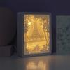 SIWEME 3D Paper Carving Lamp LED Night Light Creative Desk Lamp Frame Table Lamp Decorative Mood Light Gift Ideas for Girls Wife (Witness Love) view 3