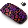 2.4G Wireless Mouse with Cute Pattern Design for All Laptops and Desktops with Nano Receiver - Autumn Leaves Evil view 1