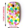 2.4G Wireless Mouse with Cute Pattern Design for All Laptops and Desktops with Nano Receiver - Colorful Brush Strokes view 2