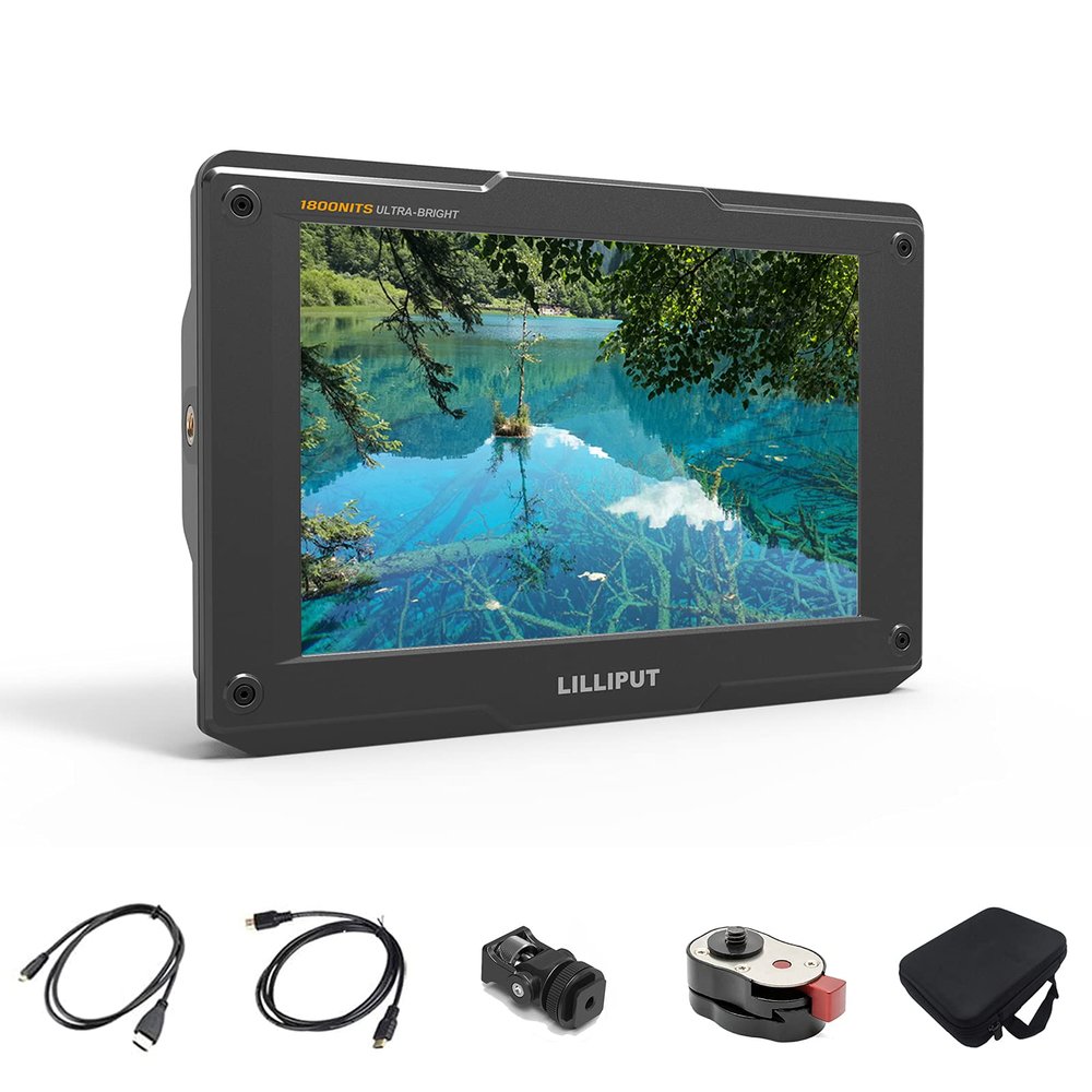 LILLIPUT H7 7 Inch 1800nits 3D LUT DSLR Camera Field Monitor High Brightness Sunlight Viewable Full HD 1920x1200 4K HDMI Input Output
