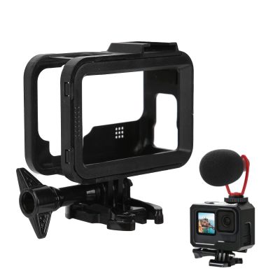 Action Camera Cage Protective Case AntiFall Frame Housing with Cold Shoe Mount for 9