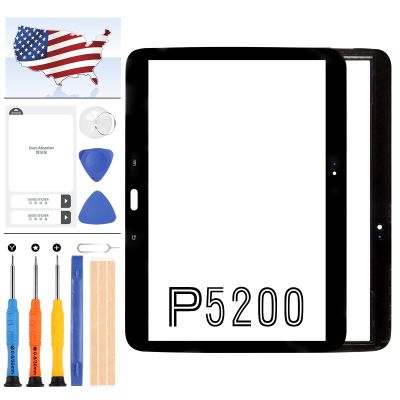 Screen Replacement for Samsung Galaxy Tab 3 10.1" P5200 P5210 Touch Screen Digitizer Tablet Sensor Full Glass Panel Repair Kits,Included Free Tools +Adhesive (Without LCD Display) (Black)