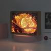 SIWEME 3D Paper Carving Lamp LED Night Light Creative Desk Lamp Frame Table Lamp Decorative Mood Light Gift Ideas for Girls Wife (Endless Love) view 1