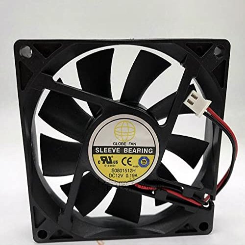 S0801512H Globe Fan 12V 0.19A 808015mm Silent Fan
