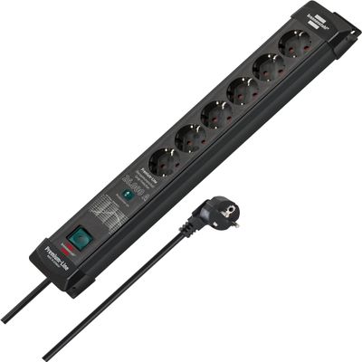 Brennenstuhl Power Extension 1.8 M 6 Ac Outlet(S) Indoor Black, W128427121 (Outlet(S) Indoor Black)