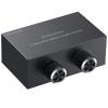 PROZOR RCA Switch 4 Way Bi-Directional RCA Splitter with Volume Control and Switch Button, R/L Audio Selector with No Power Supply Needed for DVD Stereo Speaker CD Player view 1