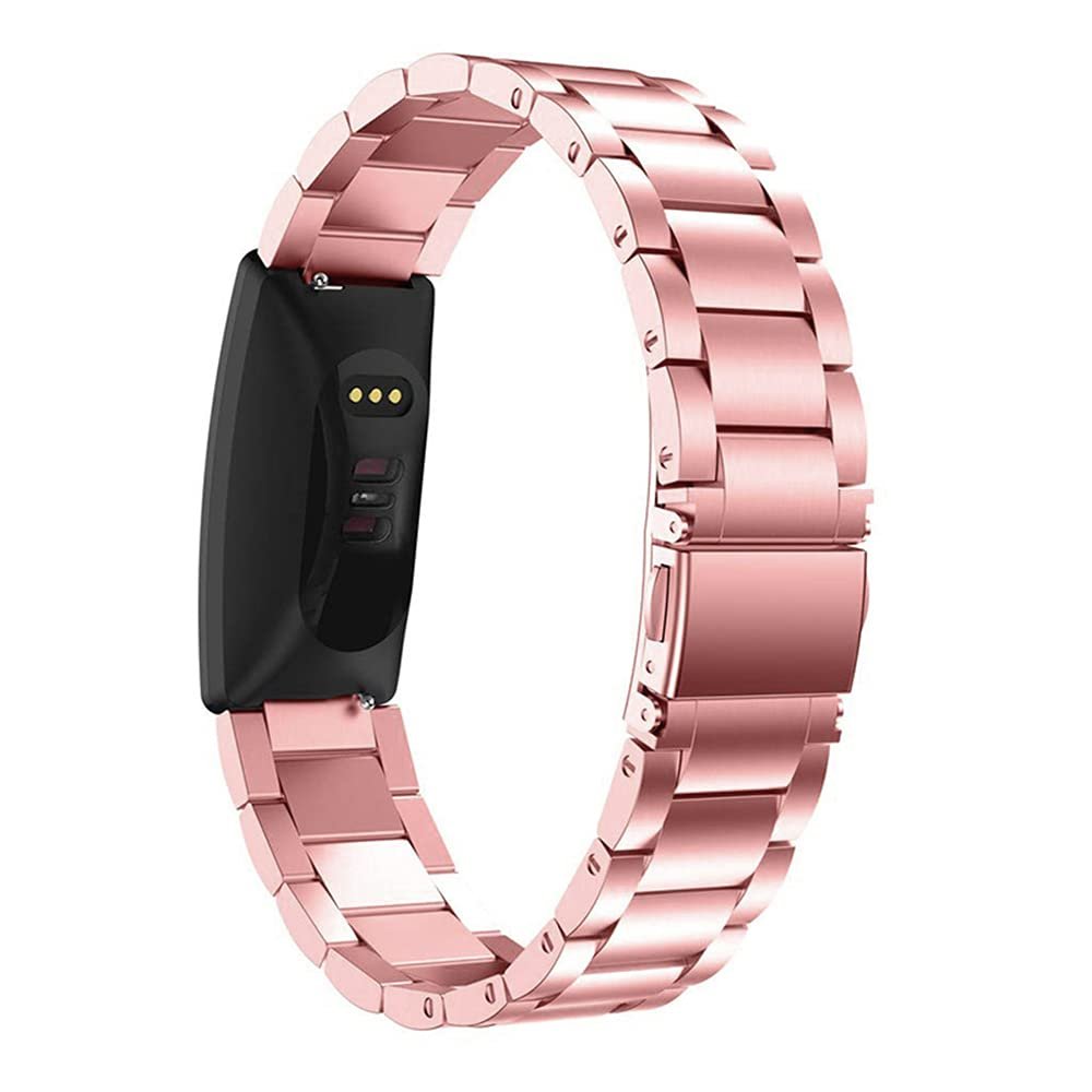 AISPORTS Compatible with Fitbit Inspire/Inspire HR Band Stainless Steel for Women Men, Adjustable Solid Metal Wristband Bracelet Replacement Strap for Fitbit Inspire/Inspire HR/Ace 2 Fitness Tracker