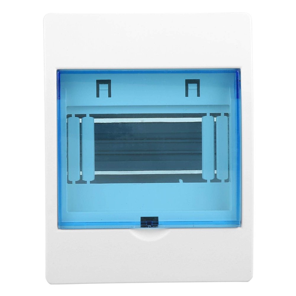 Distribution Box, Plastic Transparent Cover Power Distribution Protection Box For 4-6 Ways Circuit Breaker Indoor On The Wall 1pc